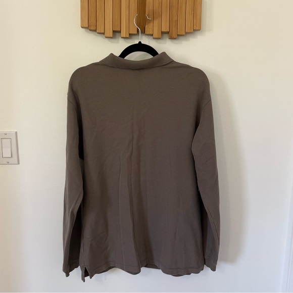 Men’s Patagonia Organic Cotton Long Sleeve Polo in Brown, Size Medium - Picture 2 of 9